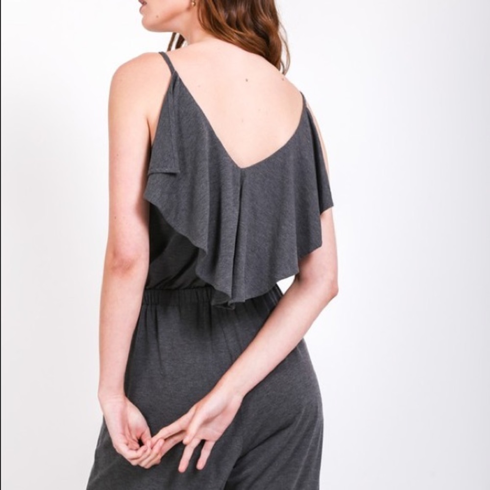 LAST 1! ❤️ Ruffled Ankle tie Super Soft Jumpsuit - Picture 7 of 7